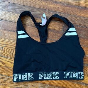 PINK Victoria's Secret Black and White Sports Bra